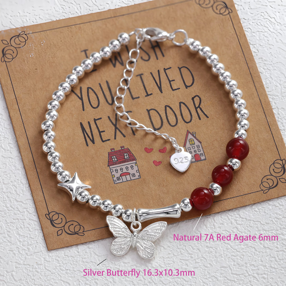 925 Sterling Silver Butterfly Bracelet