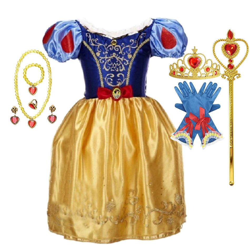 Summer Princess Costume Party Fancy Flower Vestido New  Christmas Birthday Carnival Dress Up Rapunzal Belle Disguise Frock