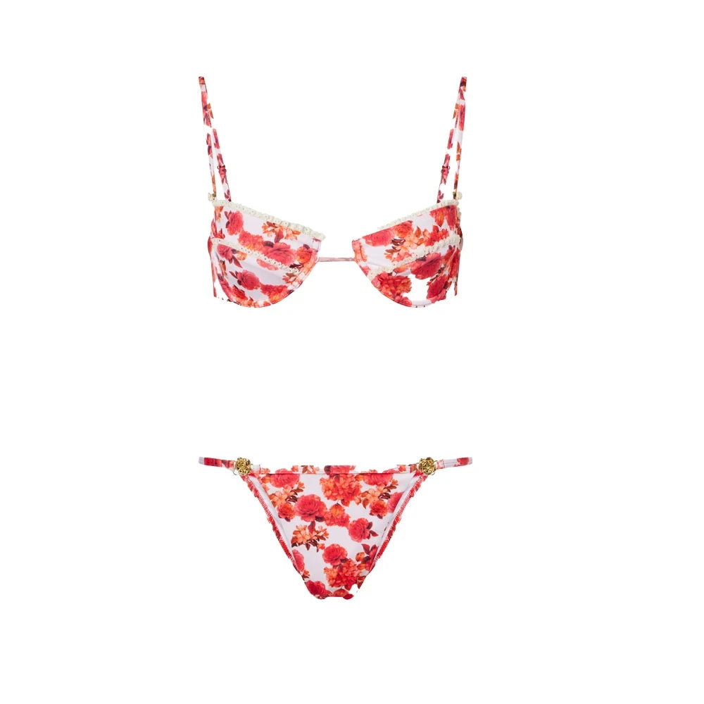 3Pcs Micro Bikini  New Swimwear Women Swimsuit Sexy Brazilian Bikini Set Printed Thong Beachwear Bathing Suit Female Biquini