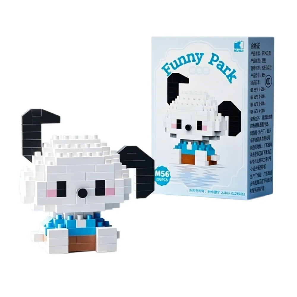 99 style SANRIO Hello Kitty Building Blocks Cartoon Figures Kuromi Bricks My Melody Children's Assembly Toys Cinnamoroll Gift