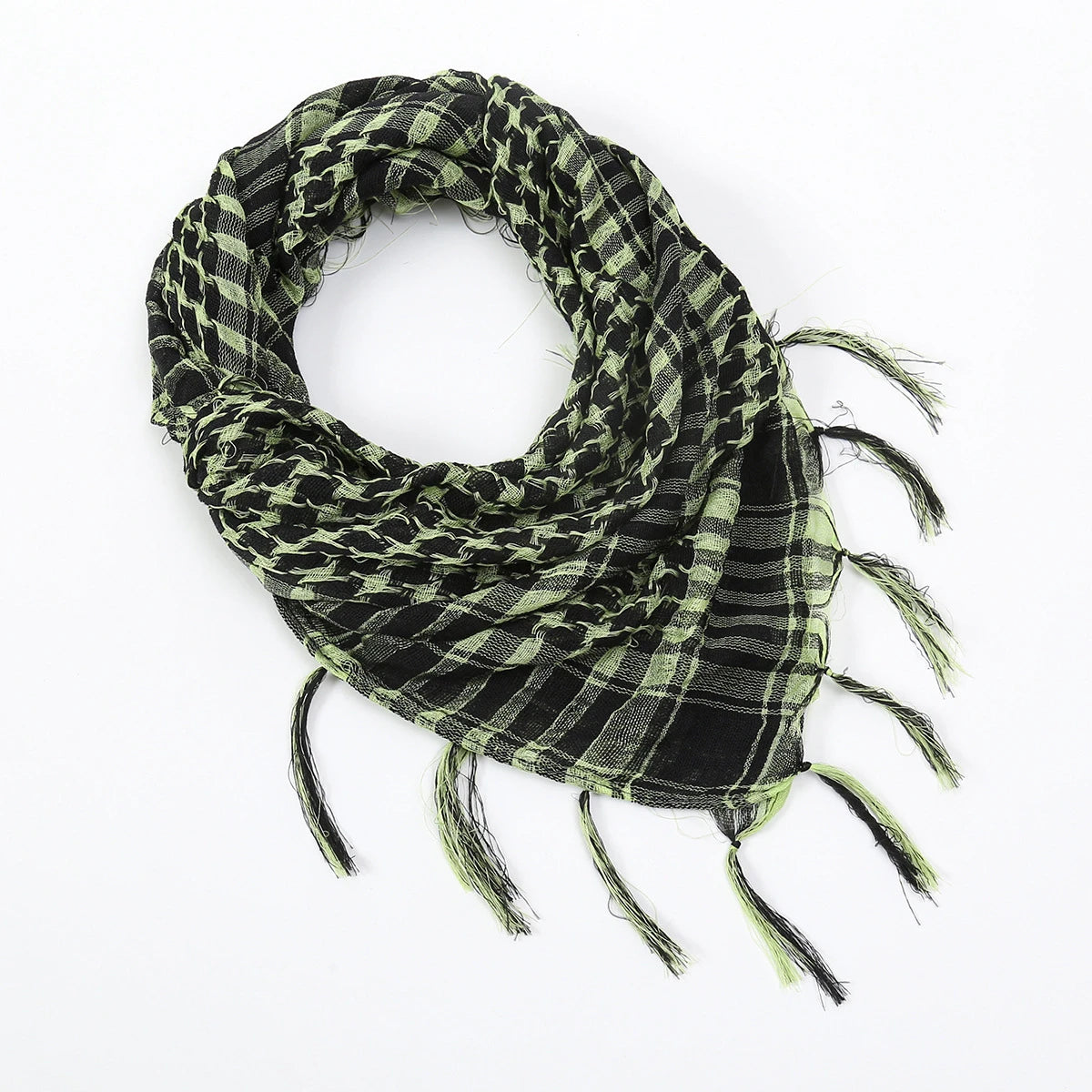 Lightweight Plaid Hijab Scarf for Men and Women Arab Desert Headscarf Soft Tactical Hiking Scarves Unisex Turban Military Shawl