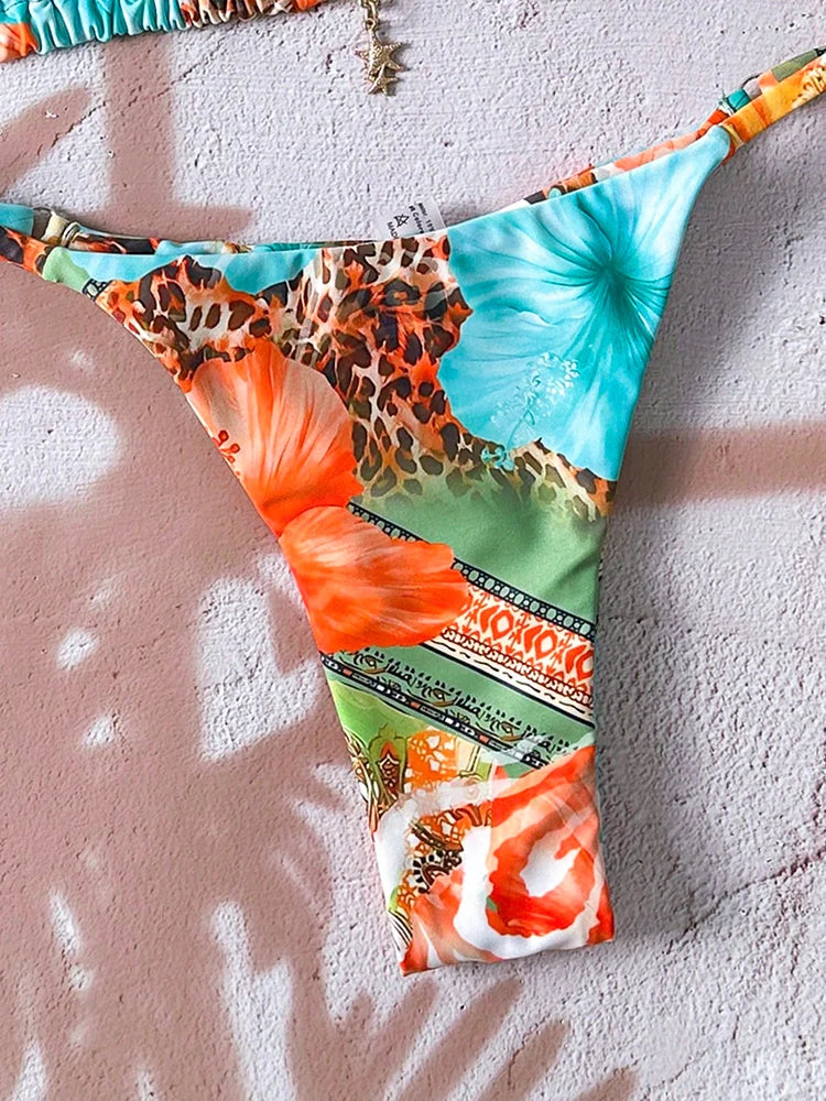 Micro Bikini Women Swimsuit Two-Piece Bathing Suit Woman Swimwear  Sexy Leopard Push Up Thong Bikinis Sets Beachwear Summer