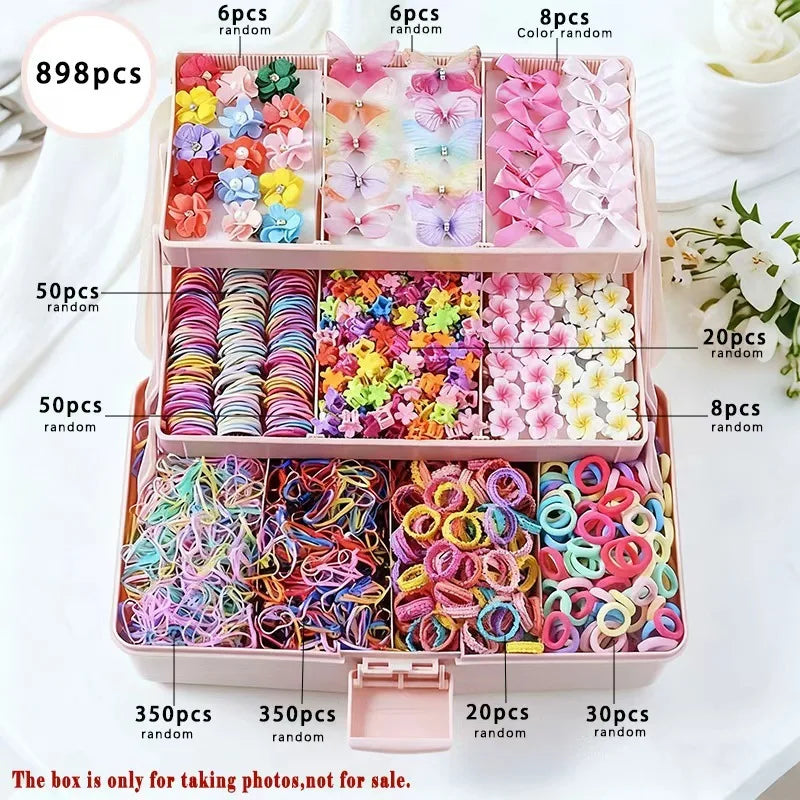 850-Piece Accessory Set Suitable for Girls’ Daily Outings and Participation in Festive Events – a Richly Curated Collection No Box