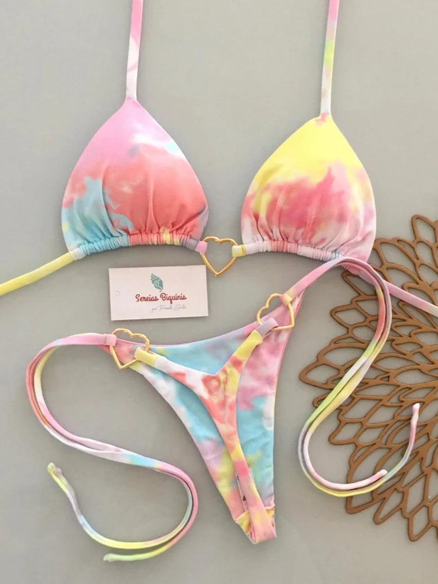 Micro Bikinis  Women Swimsuit New Sexy Swimwear Halter Bikini Set Brazilian Biquini Female Thong Beachwear Party Wear