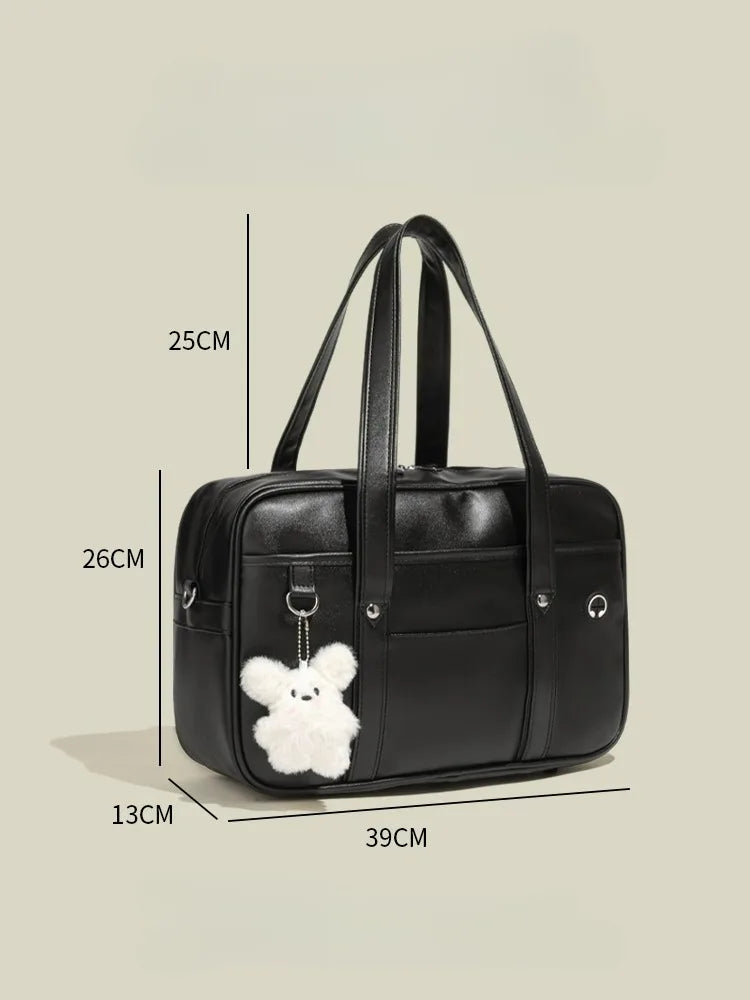 Japanese Two-dimensional Student JK Uniform Bag Girl PU Schoolbag COS Wear-resistant Waterproof One-shoulder Messenger Handbag