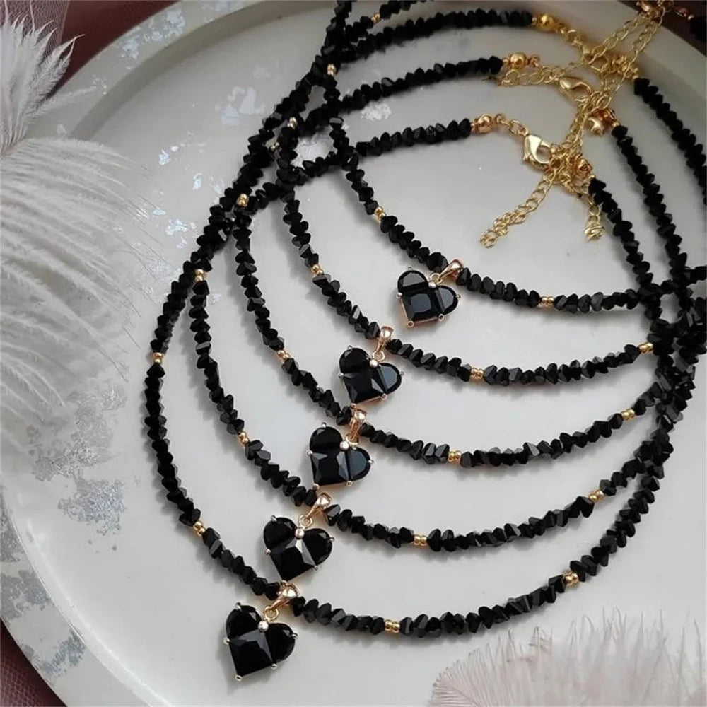 Fashion Vintage Sexy Zircon Heart Pendant Necklace For Women
