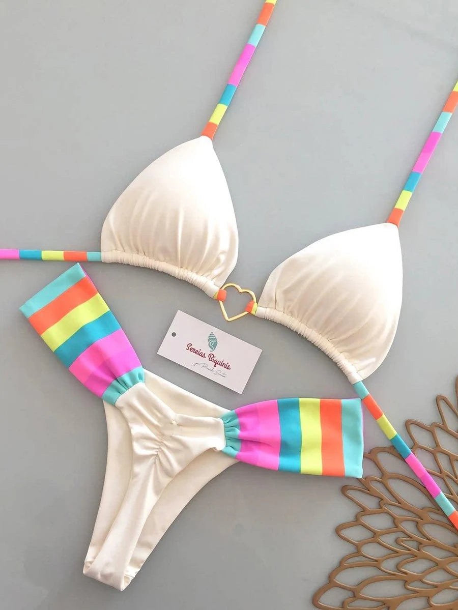 Micro Bikinis  Women Swimsuit New Sexy Swimwear Halter Bikini Set Brazilian Biquini Female Thong Beachwear Party Wear
