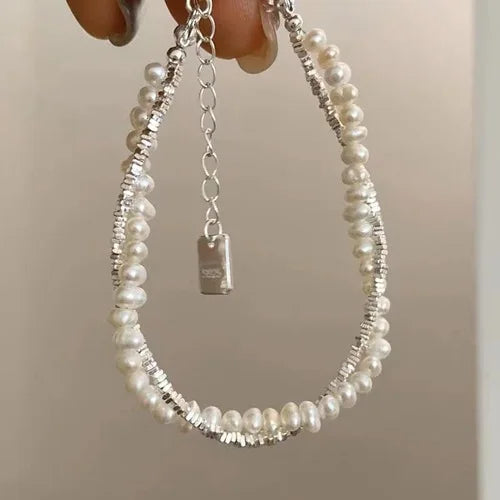 Gold Crystal Charm Layered Bracelet