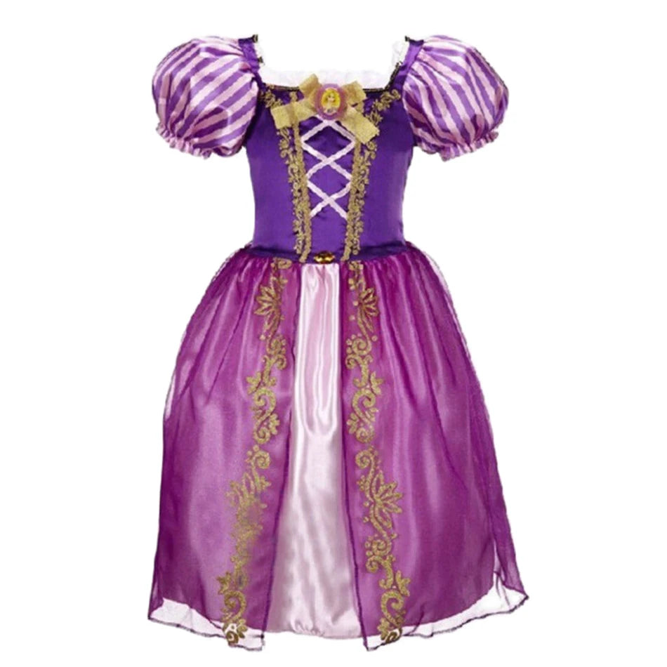 Summer Princess Costume Party Fancy Flower Vestido New  Christmas Birthday Carnival Dress Up Rapunzal Belle Disguise Frock