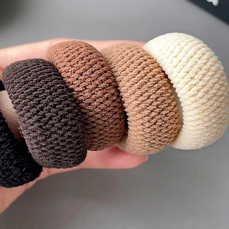 5/10 Mix Color High Elasticity Thickened Versatile Simple Scrunchies Hair-Friendly Random Color Hair Ties Hair Rope