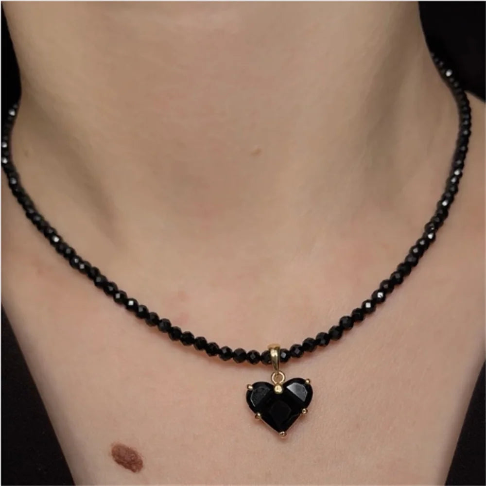 Fashion Vintage Sexy Zircon Heart Pendant Necklace For Women